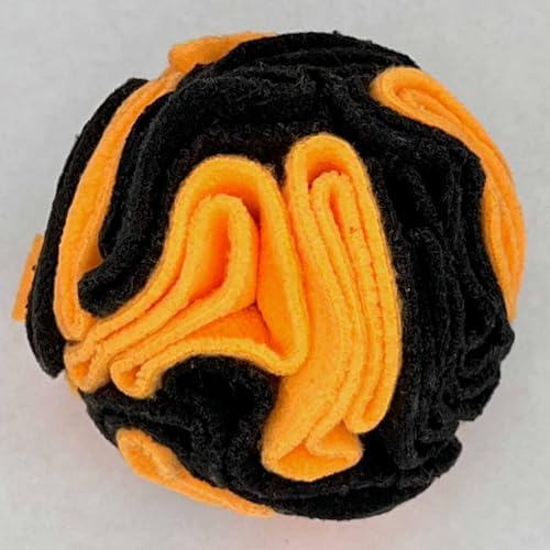 Glory To Dog Puppy/Small Breed Snuffle Dog Puzzle Ball Toy Orange and Black