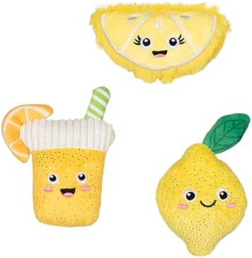 Fringe Studio Plush Dog Toy, 3 Pieces Set, Sour You Doing?, Pet Shop Collection (662169)