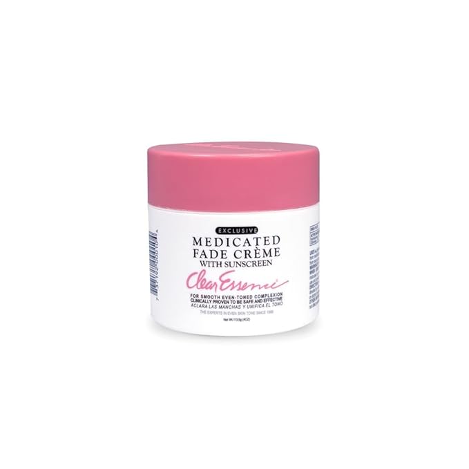 Clear Essence Exclusive Medicated Fade Creme With Sunscreen - Fade Cream For Dark Spots - Beauty Cream for Glowing Skin Complexion - Skin Care (4 Oz.)