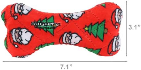 MIGHTY Tuffy No Stuff Bone Ultra Durable Plush Dog Toy