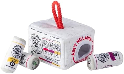 Haute Diggity Dog White Paw Grrriety Pack Puzzle + 3 Plush Squeaky Dog Toys