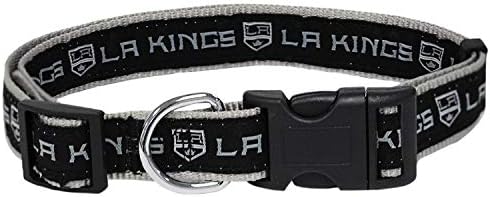 NHL Los Angeles Kings Collar for Dogs & Cats, Large. - Adjustable, Cute & Stylish! The Ultimate Hockey Fan Collar!