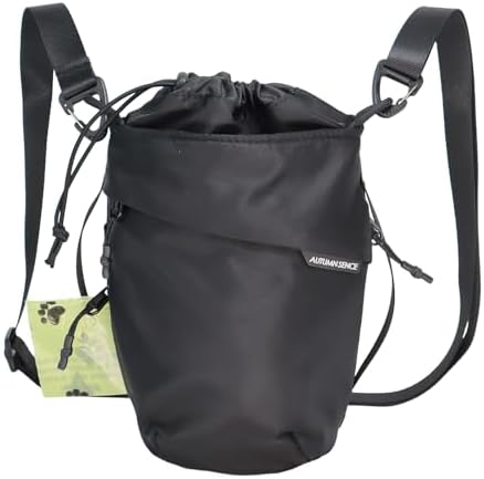 Multi-Function Crossbody Bag - Dog Walking Bag with Built-in Poop Bag Dispenser, Insulated Water Bottle Carrier & Waterproof Treat Pouch, Travel Toiletry Organizer for Pet Training, Hiking, Daily Use