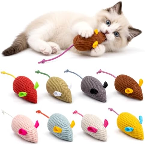 8PCS Catnip Mouse Cat Toys Mice Toys for Cat Mouse Toy Interactive