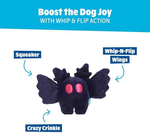BarkBox Manny Mothman Dog Toy - Toy for Medium and Large Dogs