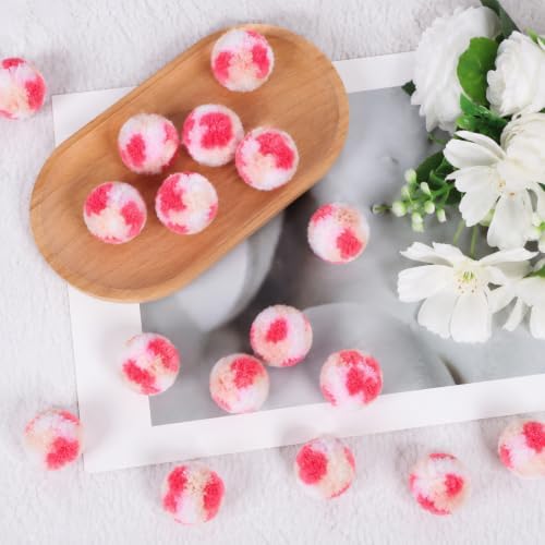 30Pcs Cat Pom Poms, 1.2inch Small Cat Pom Balls