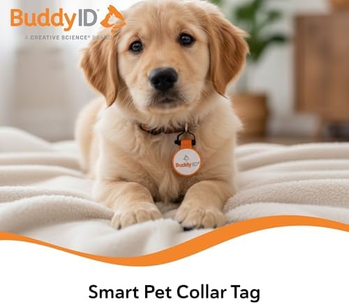 BuddyID BuddyBadge Silicone QR Pet Tag with Lifetime Registration, 1 Tag