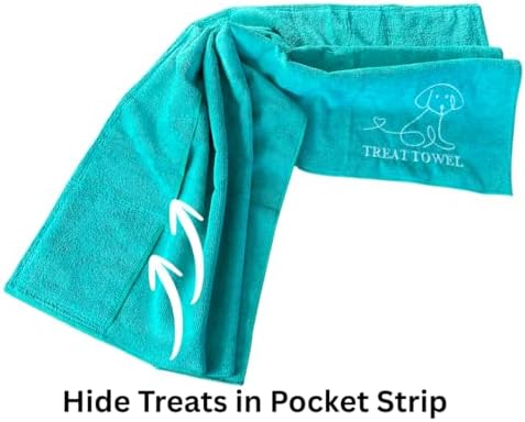 Treat Towel for Dogs – Snuffle Towel for Mental Stimulation & Enrichment, Interactive Lick Mat Alternative, Washable Microfiber, Boredom Buster Nose Work Toy for All Breeds – Green