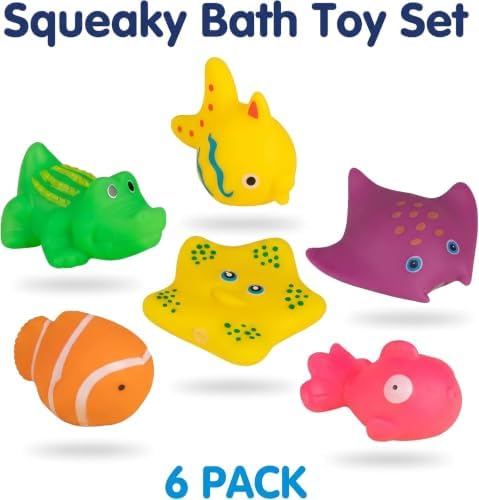 6 Pcs Pool Cat Interactive, Cat Floating Water, Pool, Pet Kitten Swimming Bathing Fish,Interactive for Indoor, Bath,Sensory, for Endless Self Play