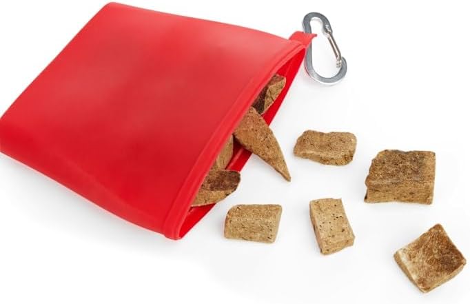EveryYay Extra-Credit Red Silicone Treat Pouch for Dogs