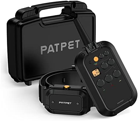 PATPET Dog Training Collar with Remote- 3/4 Mile Range E Collar Waterproof Rechargeable Shock Collar for Large Dog(15-140lbs)