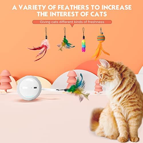 Upgraded 2.36 Inch Large Cat Toy With Touch&Voice Activation for Indoor Cat