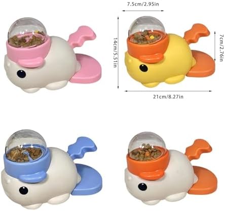 Dog Treats Dispenser Toy Fish Design Press Food Feeders Encourages Exercise and Reduces Boredom for Pet Cats Mental Pet Treats Feeders