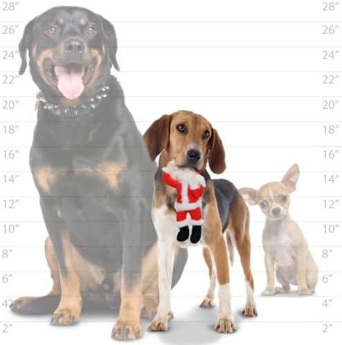 MIGHTY Tuffy 2 Pack Santa Ultra Durable Plush Dog Toy