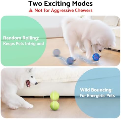 seagi Interactive Dog Toy, Motion-Activated Bouncing Vibrating Dog Ball