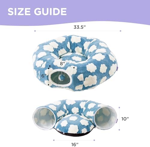 Lesure Donut Cute Jacquard Cat Tunnel Bed Kitten Toys for Puppy Bunny