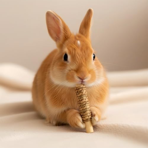 15pcs Rabbits Chew Toy,Sweet Bamboo Chew Stick for Small Animals
