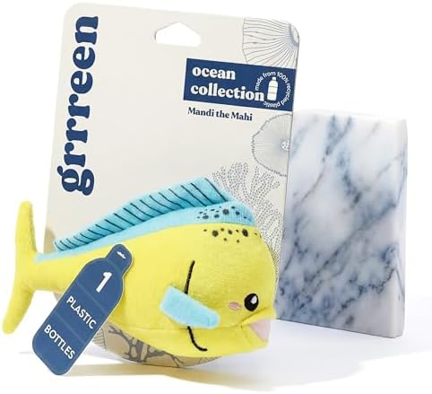 Premium Plush Dog Toy - Mahi Mahi Plush Dog Toy, Small Eco Friendly