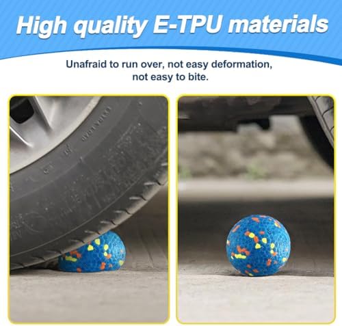 Mankoda Dog Balls, 3" Indestructible Tennis Balls for Aggressive Chewers