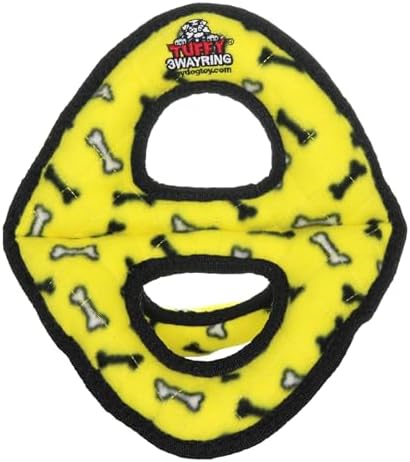 TUFFY® 2 Pack Boomerang and 3-Way Ring Ultra Durable Plush Dog Toys