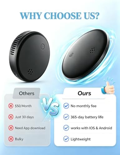 GPS Cat Tracker Collar (iOS & Android) - Real-Time Activity Tracking Black