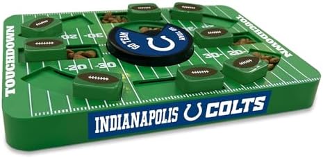 Pets First NFL Indianapolis Colts Large Puzzle Toy, New Size, Interactive Dog Treat & Slow Feeding Toy