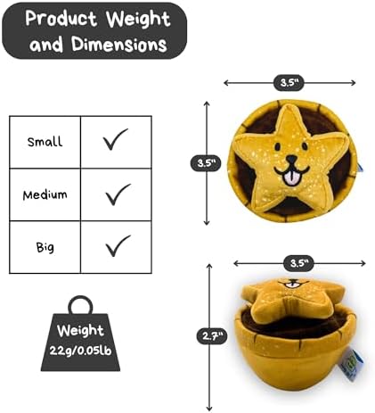 Christmas Mince Pie Nose-Work Dog Toy – Soft Plush Squeaky Treat-Hiding Toy with Crinkle Paper, Interactive Elastic Band, Durable for Small, Medium & Large Dogs