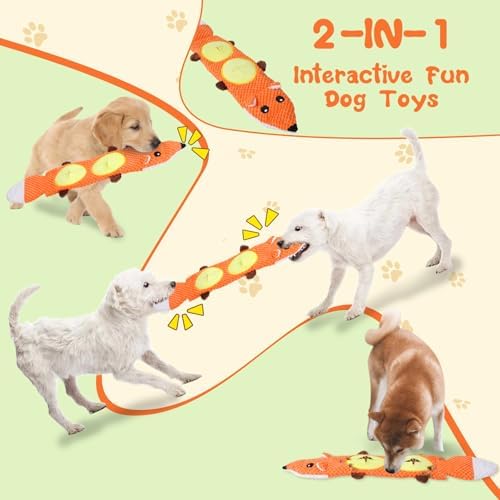 MRSOHRET 15 Pack Dog Toys, Dog Puzzle Toy Puppy Chew Toys for Teething, Dogs Essentials Toy Bundle with No Stuffing Squeaky Toy, Tough Ropes, Treat Ball for Small, Medium Large Dogs to Keep Them Busy