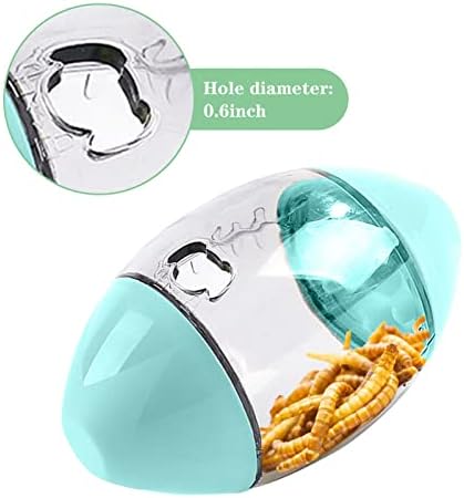 ALI2 Lizard Feeder Toys Bearded Dragon Enrichment Reptile Interactive Rugby Shape Toy for Bearded Dragon, Lizard, Gecko and Small Animals