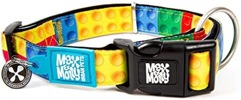 Max & Molly Fashion Smart ID Dog Collar, Soft Padded Neoprene, Anti-Fade, Adjustable Sizing w/Pet Profile Smart ID QR-Tag, Waterproof & Machine Washable for Large Dogs, Playtime Fun Design, Large