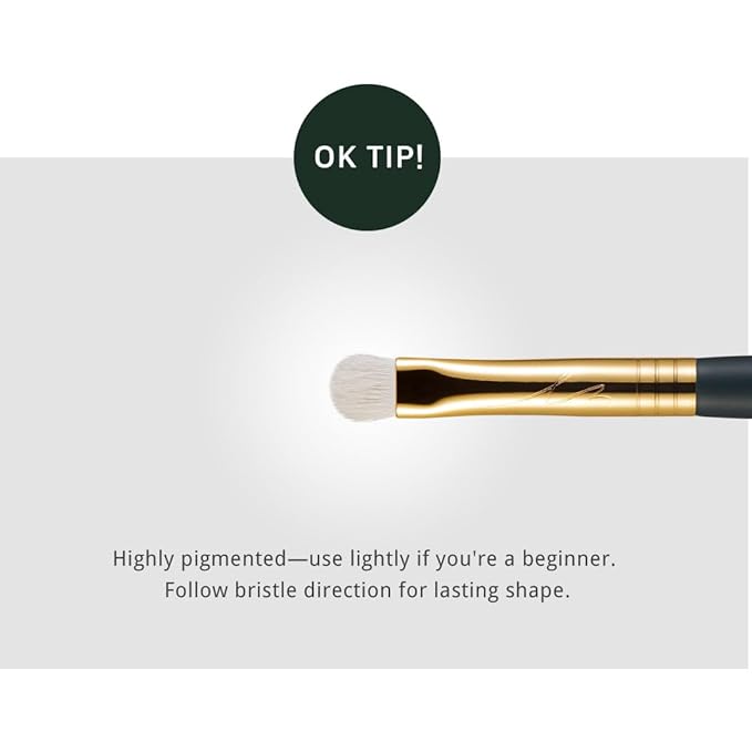 SOO ADOR okhee Point Eyeshadow Brush NUN02 – Professional Korean Eye Makeup Brush for Precise Detail Shadow, Strong Color Payoff, Under Eye & Point Application