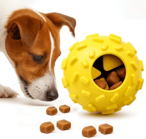 Interactive Dog Chew Toy for Small – Durable Treat Dispensing Puzzle Toy, Tough Enrichment Toy for Aggressive Chewers, Teeth Cleaning & Mental Stimulation Training Toy, Perfect for Boredom Relief