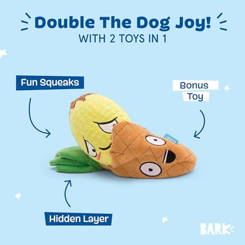 BarkBox Penny The Pineapple 2-in-1 Interactive Plush Dog Toy