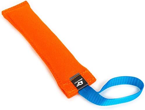 Bull Fit K9 Dog Bite Tug Toy with Strong Handle - Made of Durable & Tear-Resistant French Linen - Perfect for Tug of War, Fetch & Puppy Training - Ideal for Medium to Large Breeds