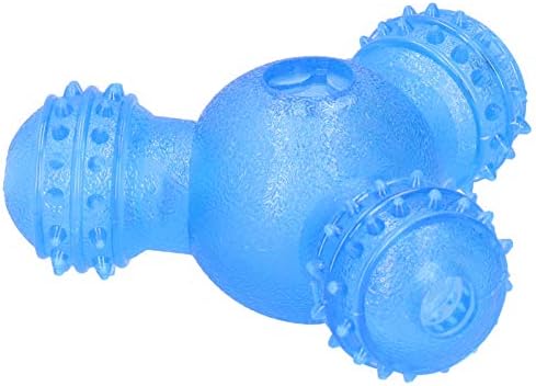 PET Interactive Feeder Ball Durable Teeth Cleaning Toy for Teddy Golden Retriever (Blue)