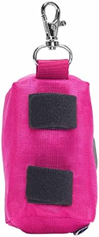 Blueberry Pet Dog Poop Bag Holder - Dark Orchid Dispenser with Dual Zippers, Dog Poop Bags Rolls, Dog Leash Attachment, Includes 1 Free Roll, Compact, Durable, Ideal for Dog Owners