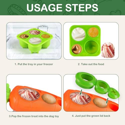 Star&Mi Frozen Dog Treat Holder with Suction Cup, Interactive Dog Toys, Dog Puzzle Toy & Dog Enrichment Toys, Dog Lick Bowl & Dog Licking Toy for Slow Feeding, Frozen Dog Treat Toy