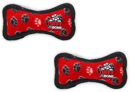 TUFFY® : 2 Pack Bone Dog Toy: Ultra Durable Plush Toy with Multiple Layers & Reinforced Seams, Washable and Floats, Original Construction