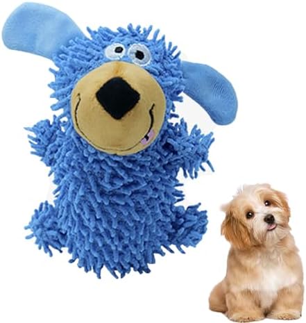 Lettuce Pets Squeaky Dog Plush Toy - Soft, Durable & Interactive Chew Toy for Small, Medium, and Large Dogs, Perfect for Playtime and Training (Blue)