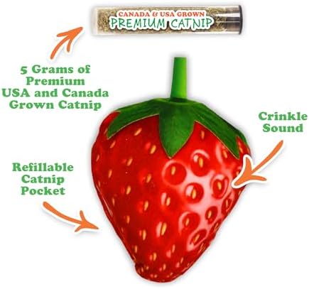 Meowijuana Get Sprung Strawberry & Catnip Bundle | Refillable Plush + Blend