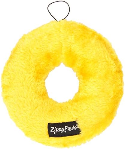 ZippyPaws Donutz No Stuffing Dog Toys to Keep Them Busy - Strawberry Donut