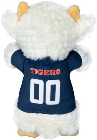Pets First NCAA Auburn Tigers Goat Plush Toy for Dogs and Cats with Squeaker, Wearing a Team Jersey! Fun & Sporty Goat Shaped Dog Chew Toy, Interactive Pet Toy
