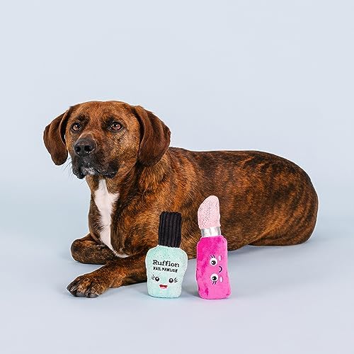 Fringe Studio Plush Dog Toy Set with Treat Pockets for Interactive Play, Wake Up and Make Up, 2 Piece Set, Pet Shop Collection (124010)