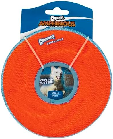 Chuckit! Zipflight Flying Disc Dog Toy, Small (6"), Green and light Blue