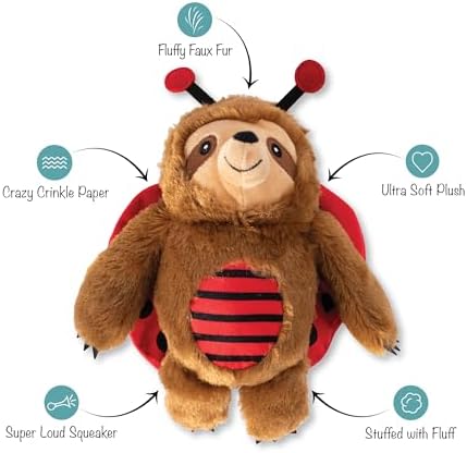Fringe Studio Little Ladybug Plush Dog Toy, Pet Shop Collection (314201)