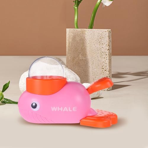 Whale Shaped Dog Treat Dispenser with Rotating Snack Feeding