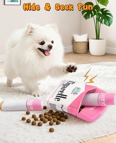 Swooflia Designer Funny Plush Dog Toys Squeaky - 3 Packs Crinkle Interactive Plush Stuffed Dog Toys for Puppies Small Medium Breeds to Keep Them Busy, Cute Birthday Squeaky Gift