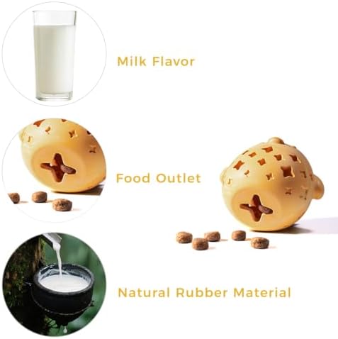 MewaJump Dog Toy Treat Food Dispenser Puzzle Rubber Chew Toys Stuffed Ball