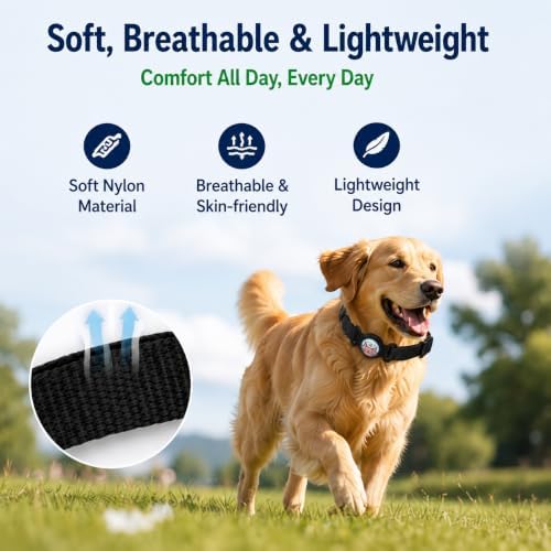 GPS Dog Tracker Collar, Android Only Pet Tracker with Adjustable Collar Compatible with Google Find My, Waterproof Smart Tag Dog Collar, No Monthly Fee, for Small Medium Large Dogs