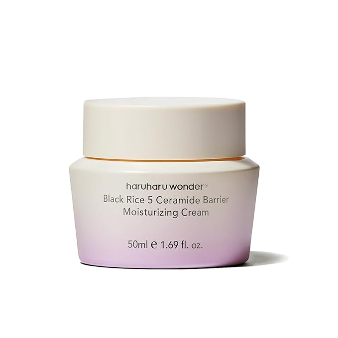 HARUHARU wonder Black Rice 5 Ceramide Barrier Moisturizing Cream, Daily Skin Barrier Care, Long-Lasting Hydration, Soothing & Nourishing, Ceramide Capsules, Korean Skincare, 1.69 fl.oz